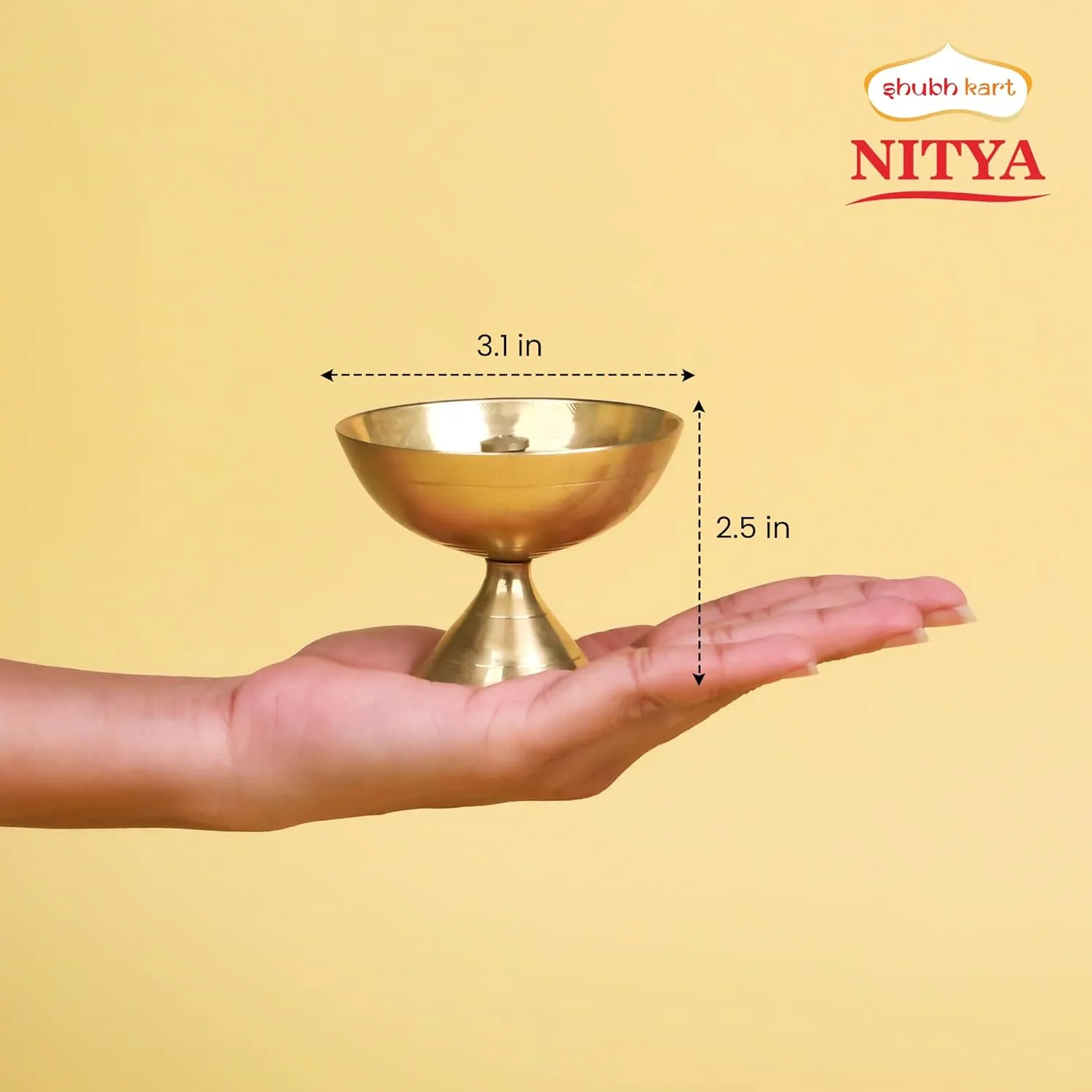 brass puja diya lamp 3