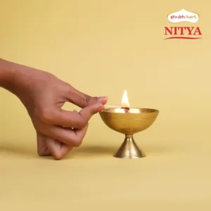 brass puja diya lamp 4