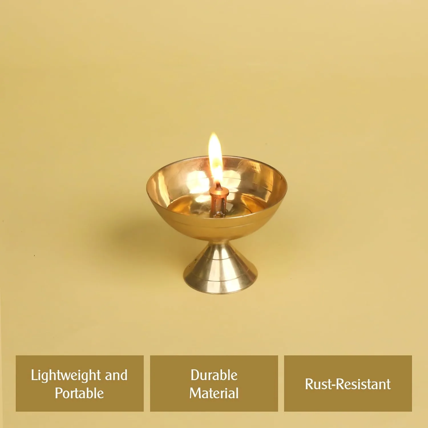 brass puja diya lamp 5