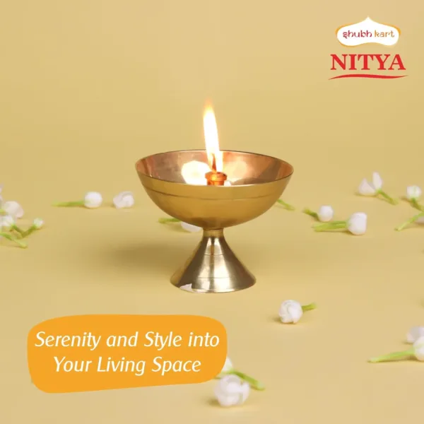 brass puja diya lamp 6