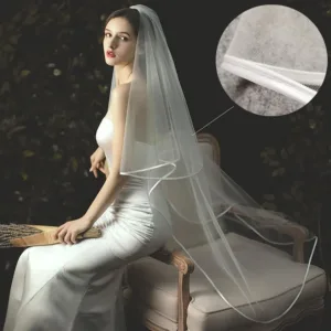 bridal veil short white 4
