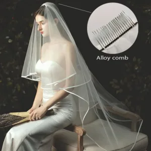 bridal veil short white 5