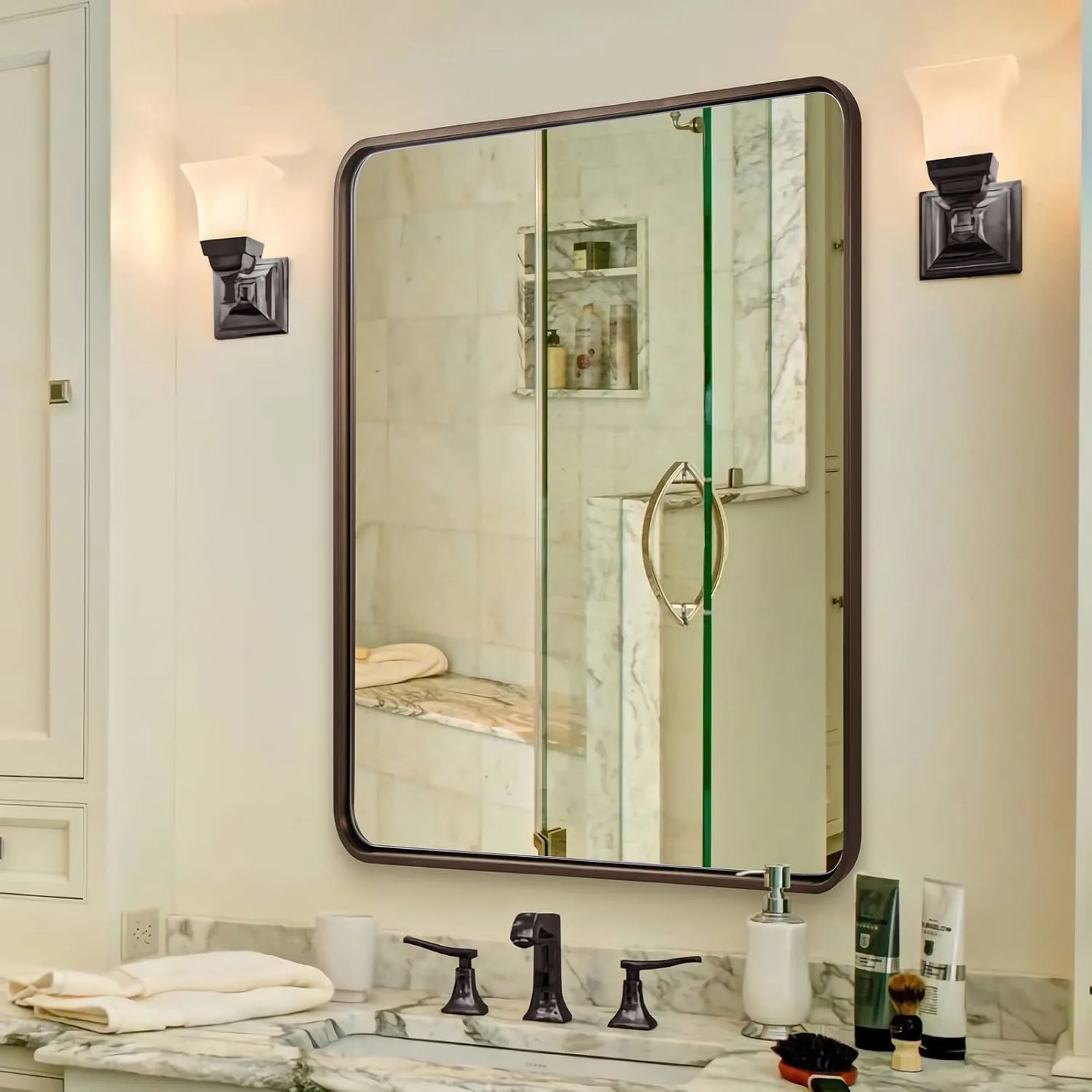 bronze bathroom mirror 1