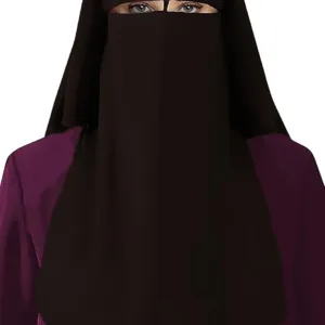 brown niqab hijab face 1