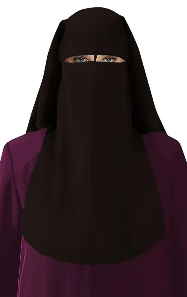 brown niqab hijab face 1