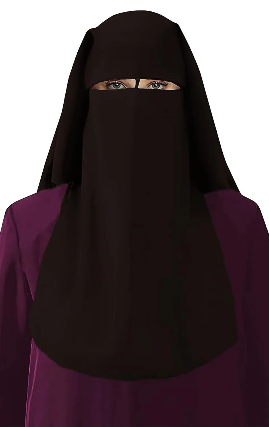 brown niqab hijab face 1