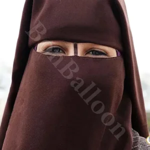 brown niqab hijab face 6