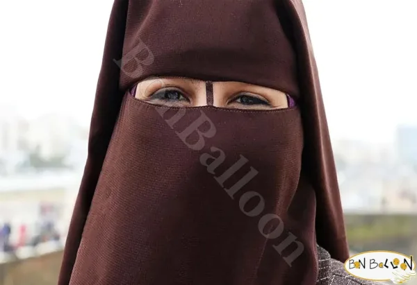 brown niqab hijab face 6