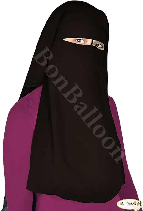 brown niqab hijab face 7