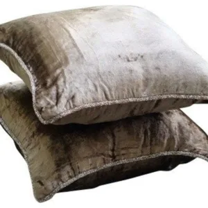 brown velvet pillow 1
