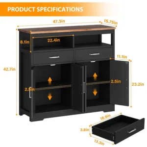 buffet sideboard farmhouse cabinet 2