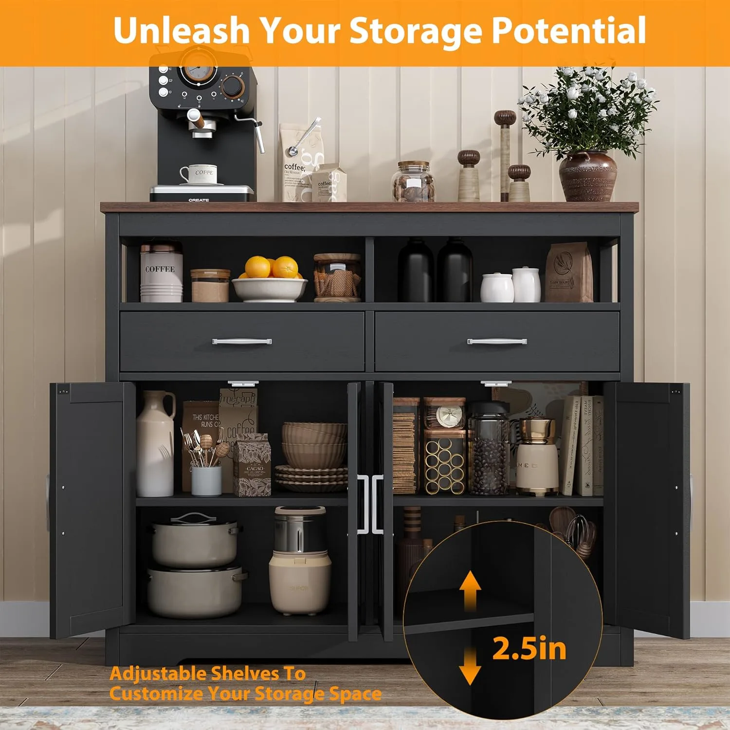 buffet sideboard farmhouse cabinet 3