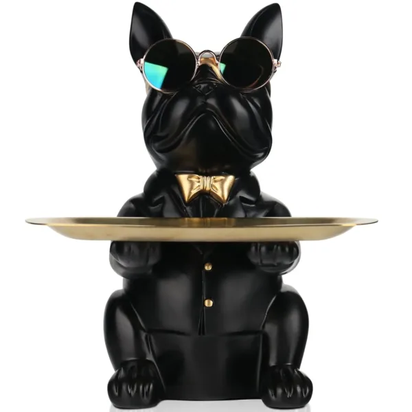 bulldog statue desk organizer 1