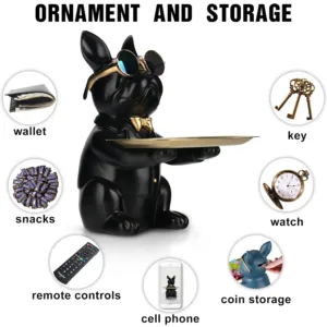 bulldog statue desk organizer 2