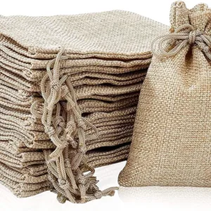 burlap bags drawstring 1