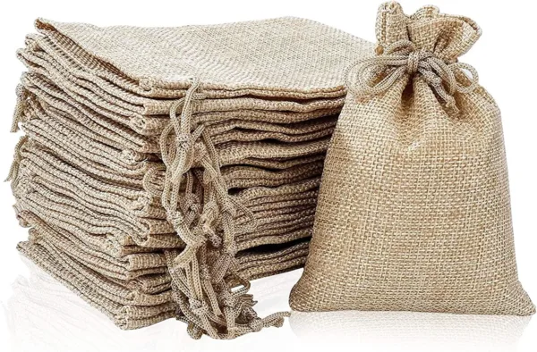 burlap bags drawstring 1