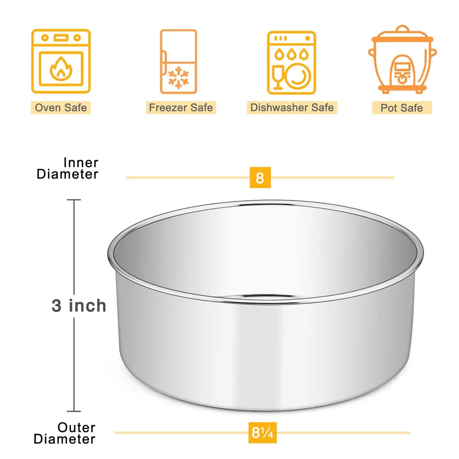 cake pans stainless steel 2