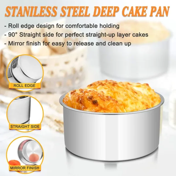 cake pans stainless steel 3