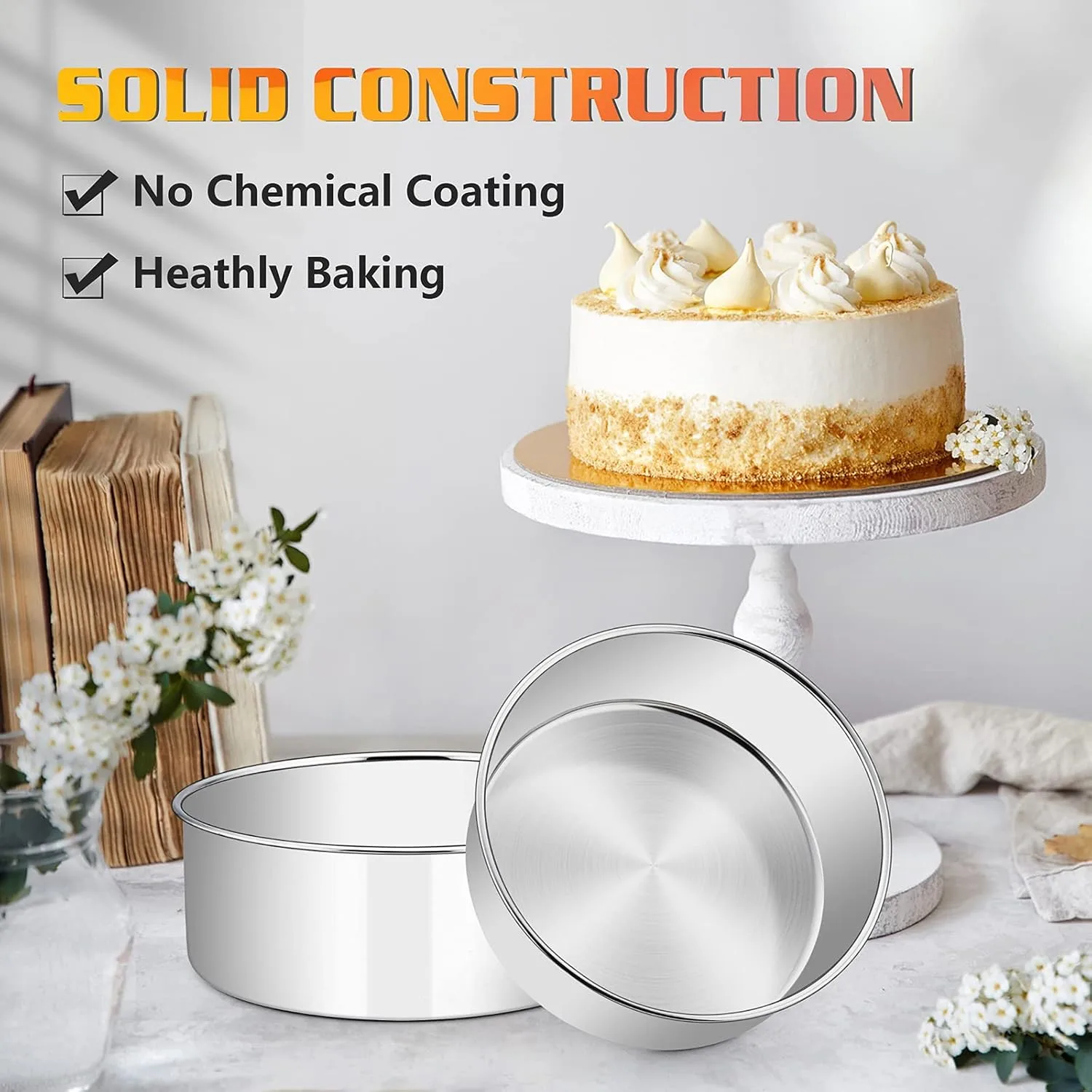 cake pans stainless steel 4