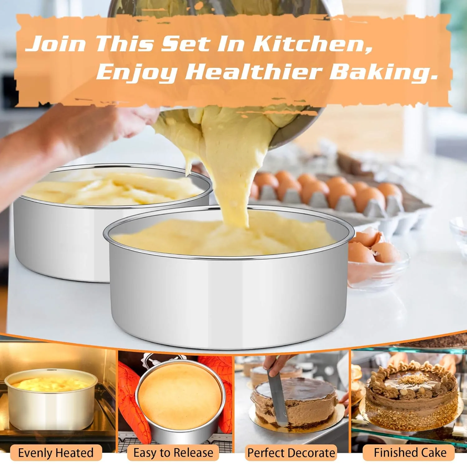 cake pans stainless steel 5