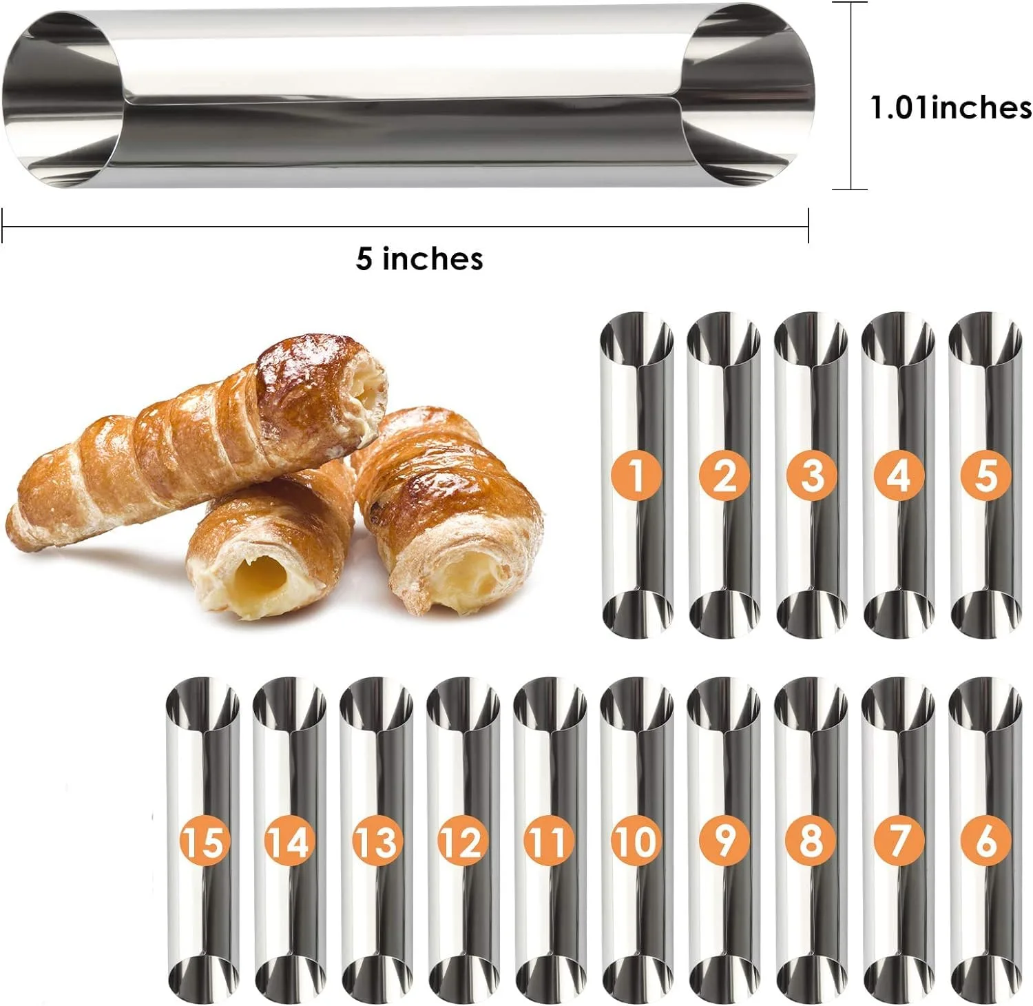 cannoli tubes set 5