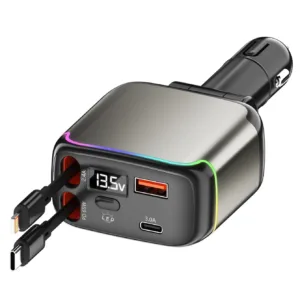 car charger retractable usb 1