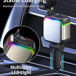 car charger retractable usb 5