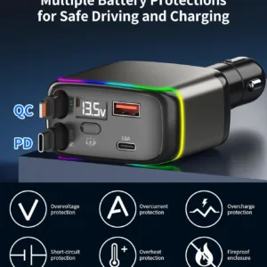 car charger retractable usb 7