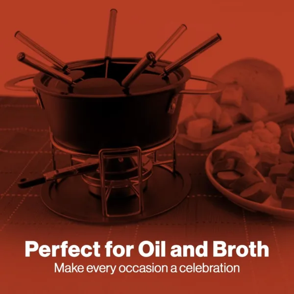 cast aluminum fondue set 3