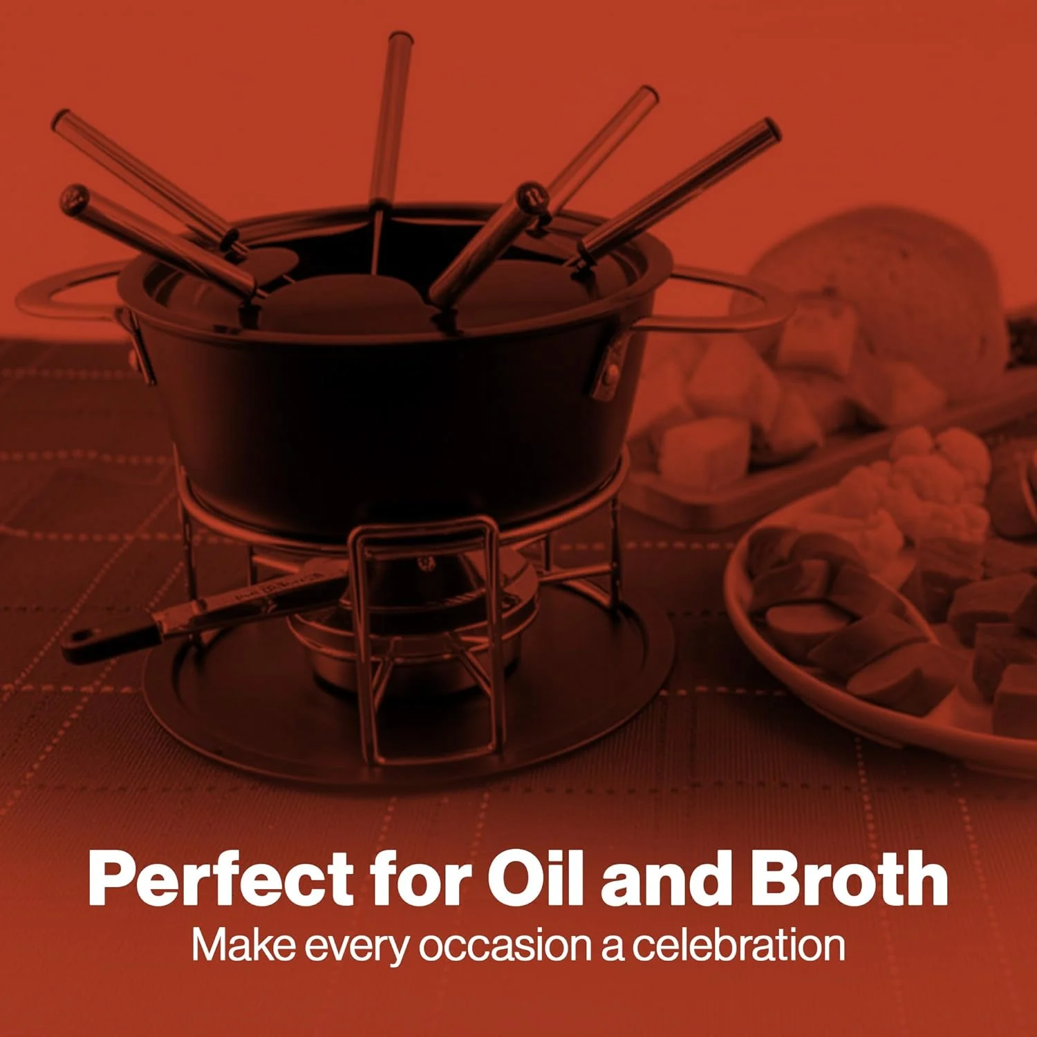 cast aluminum fondue set 3