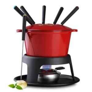 cast iron fondue pot 1