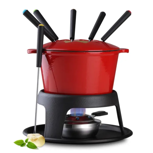cast iron fondue pot 1