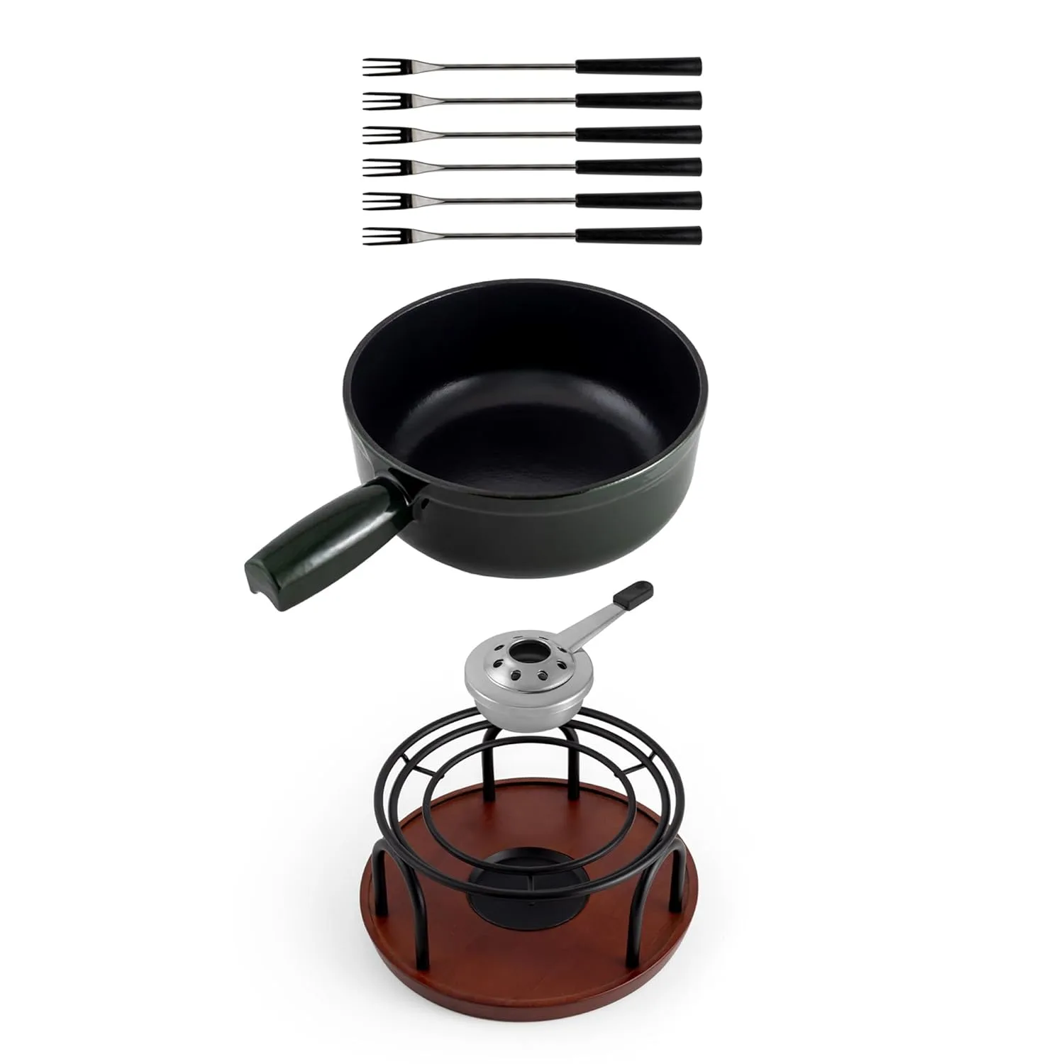 cast iron fondue set 1