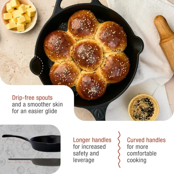 cast iron skillet pre seasoned 4