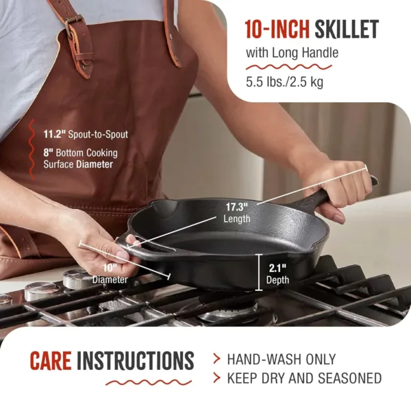 cast iron skillet pre seasoned 6
