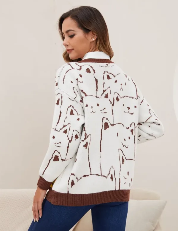 cat cardigan sweater women 2
