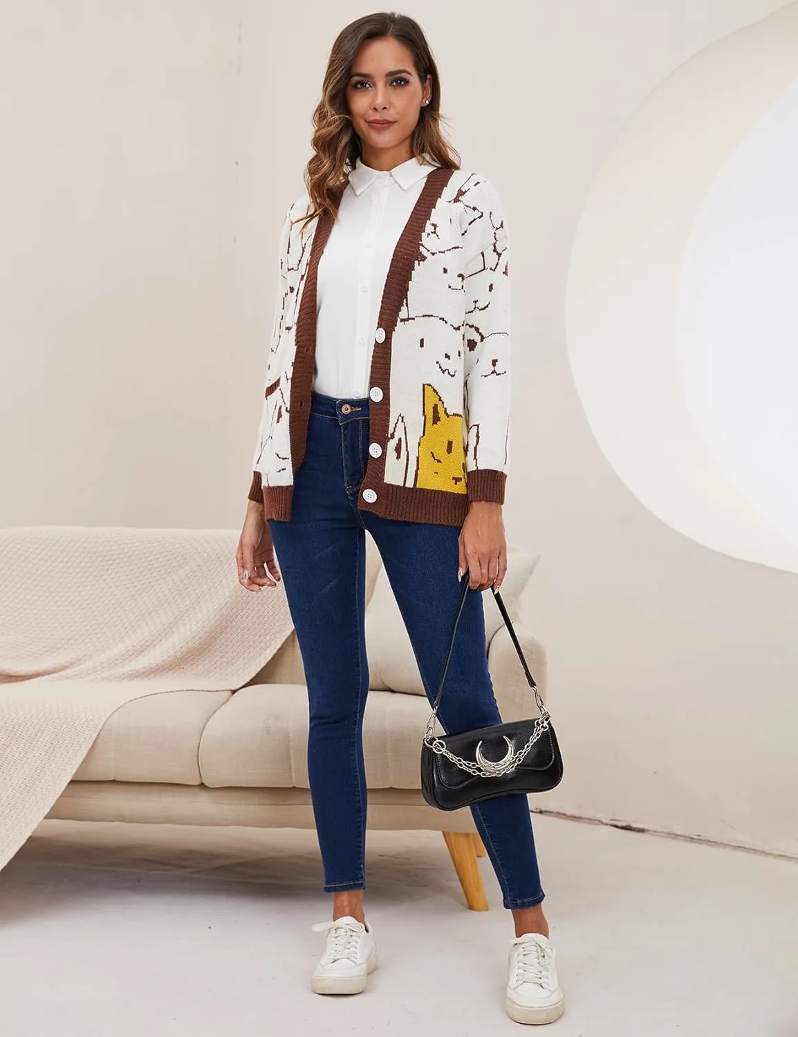 cat cardigan sweater women 4