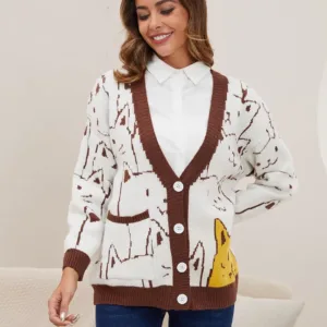 cat cardigan sweater women 5