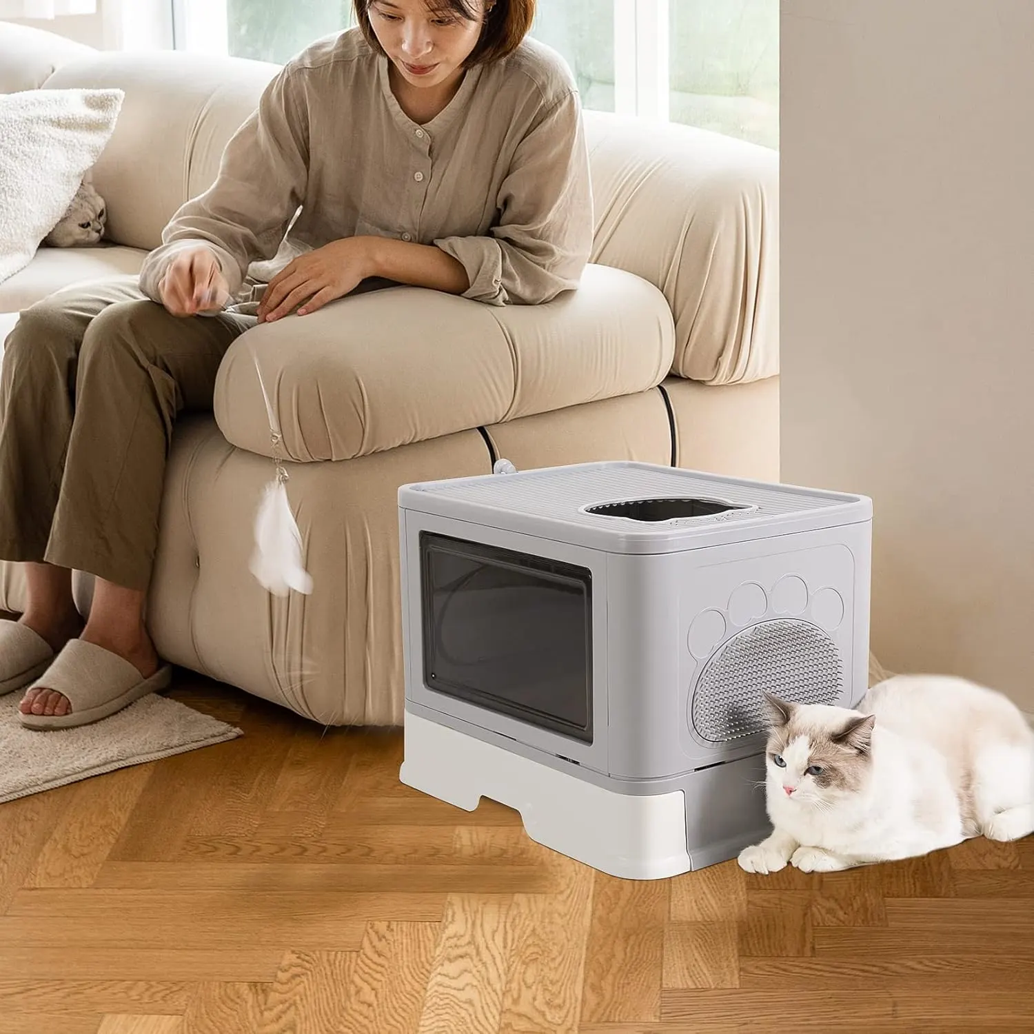 cat litter box foldable 4