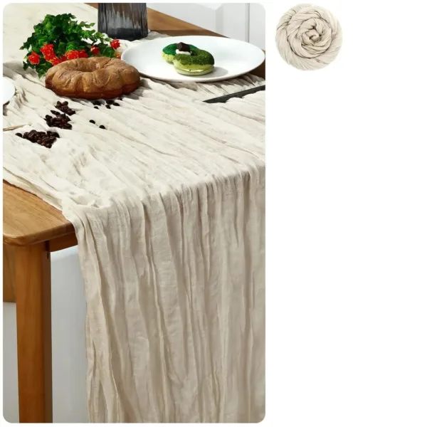cheesecloth table runner 1