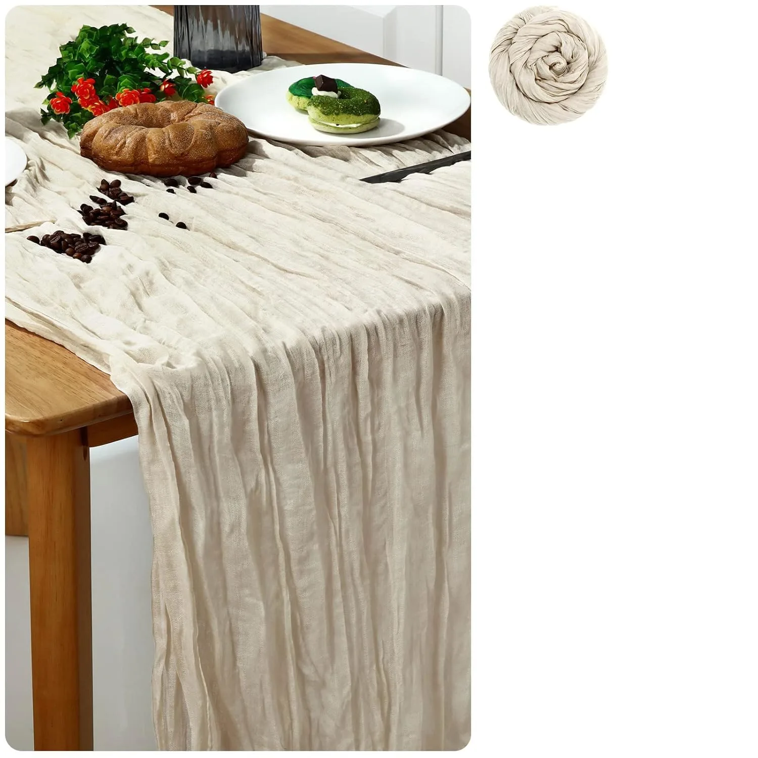 cheesecloth table runner 1
