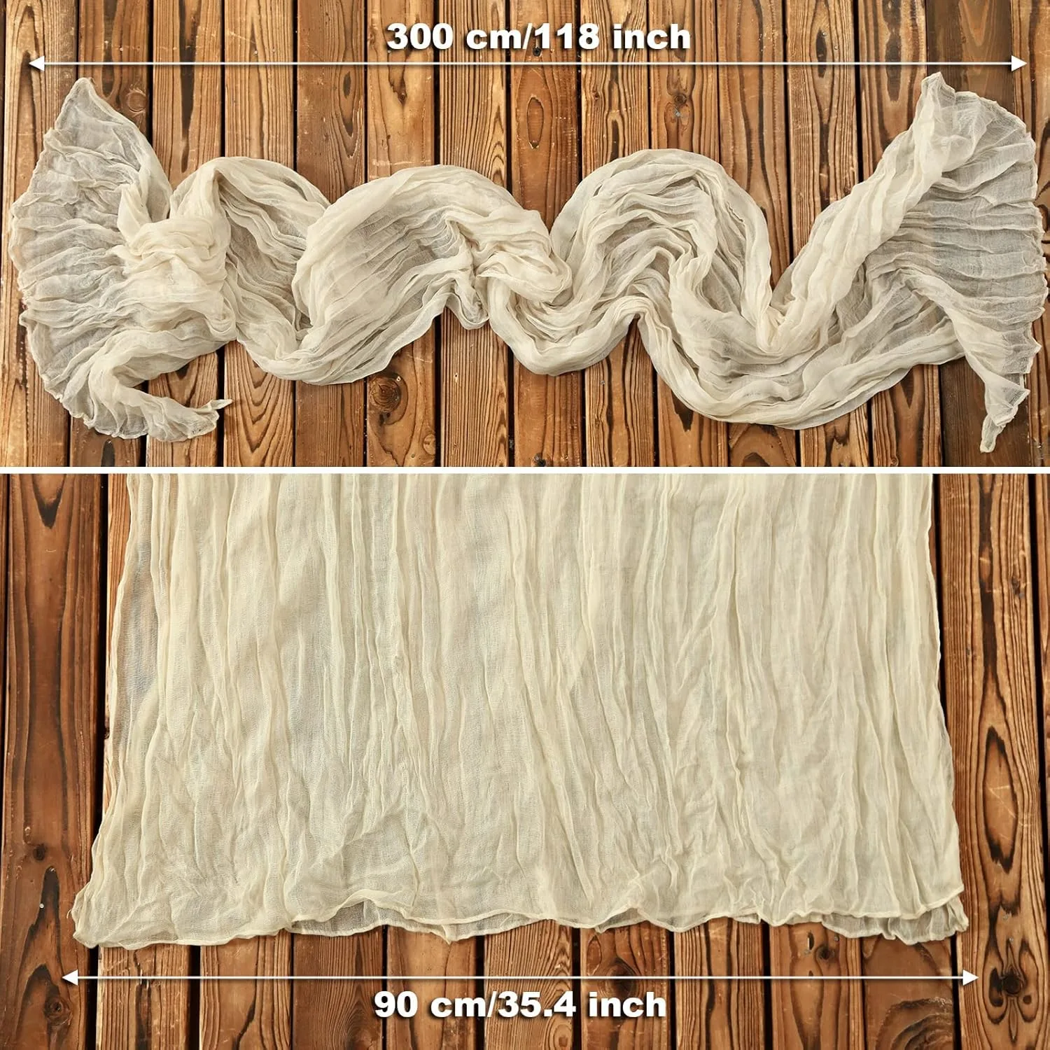 cheesecloth table runner 2