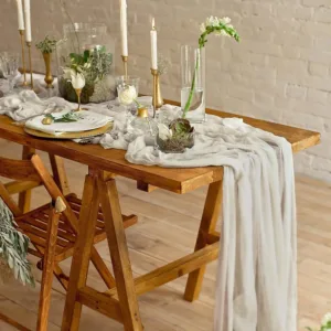 cheesecloth table runner 3