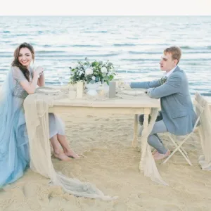 cheesecloth table runner 6