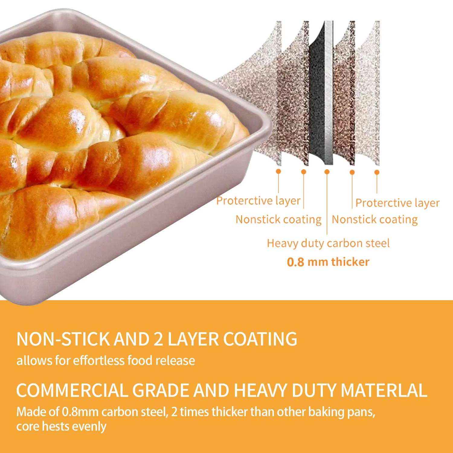 chefmade square cake pan 3