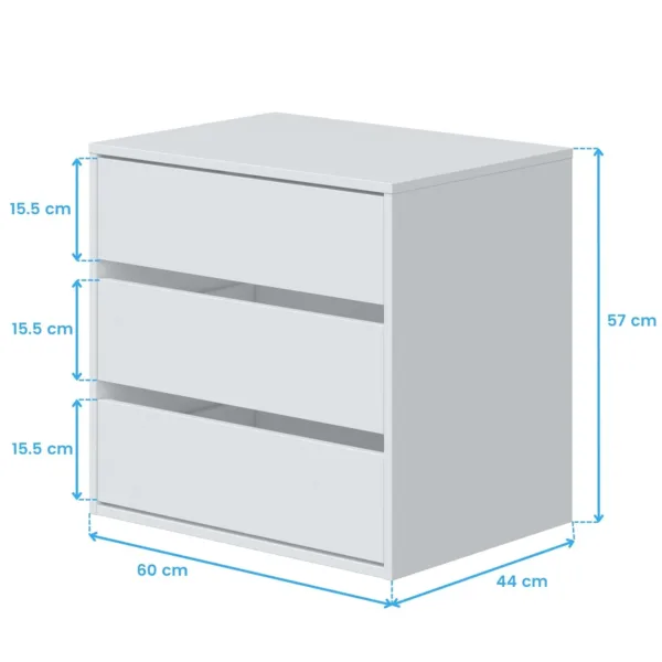 chest drawers white dresser 3