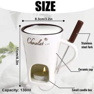 chocolate fondue mug set 2