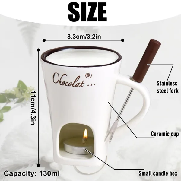 chocolate fondue mug set 2