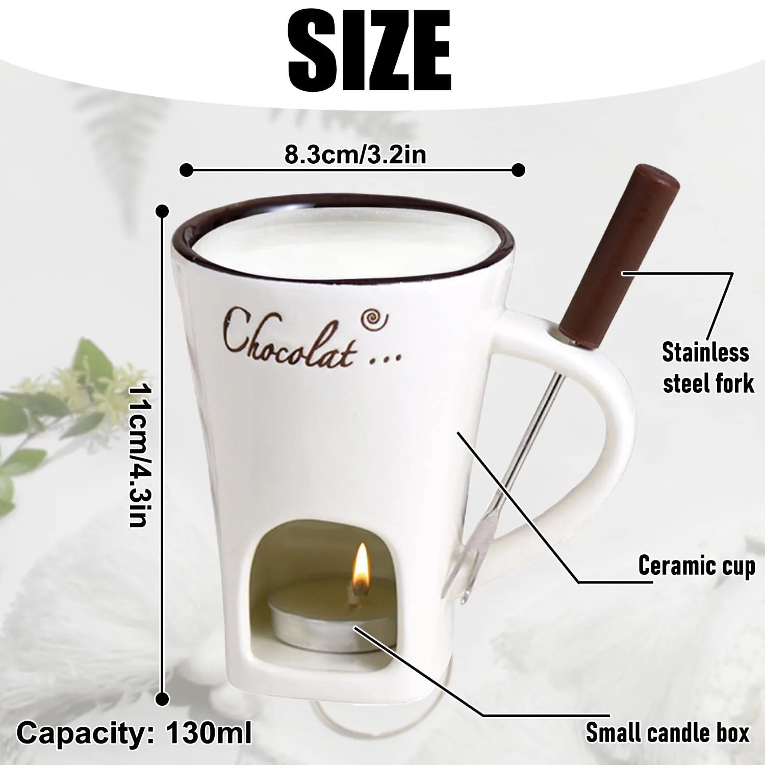 chocolate fondue mug set 2