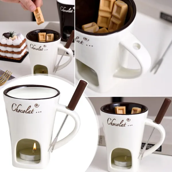 chocolate fondue mug set 3